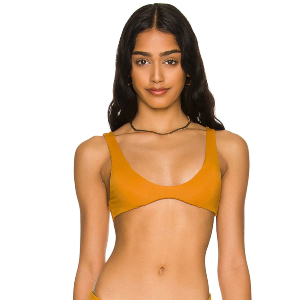 HAIGHT‎ Juliana Tumeric Yellow Triangle Bikini Top